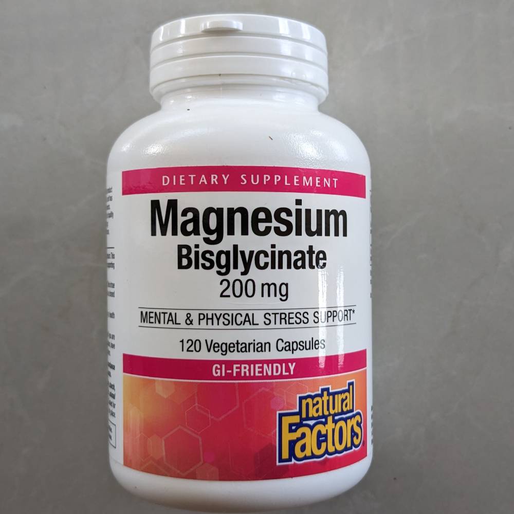 Viên uống bổ sung Natural Factors Magnesium Bisglycinate 200mg 120 viên