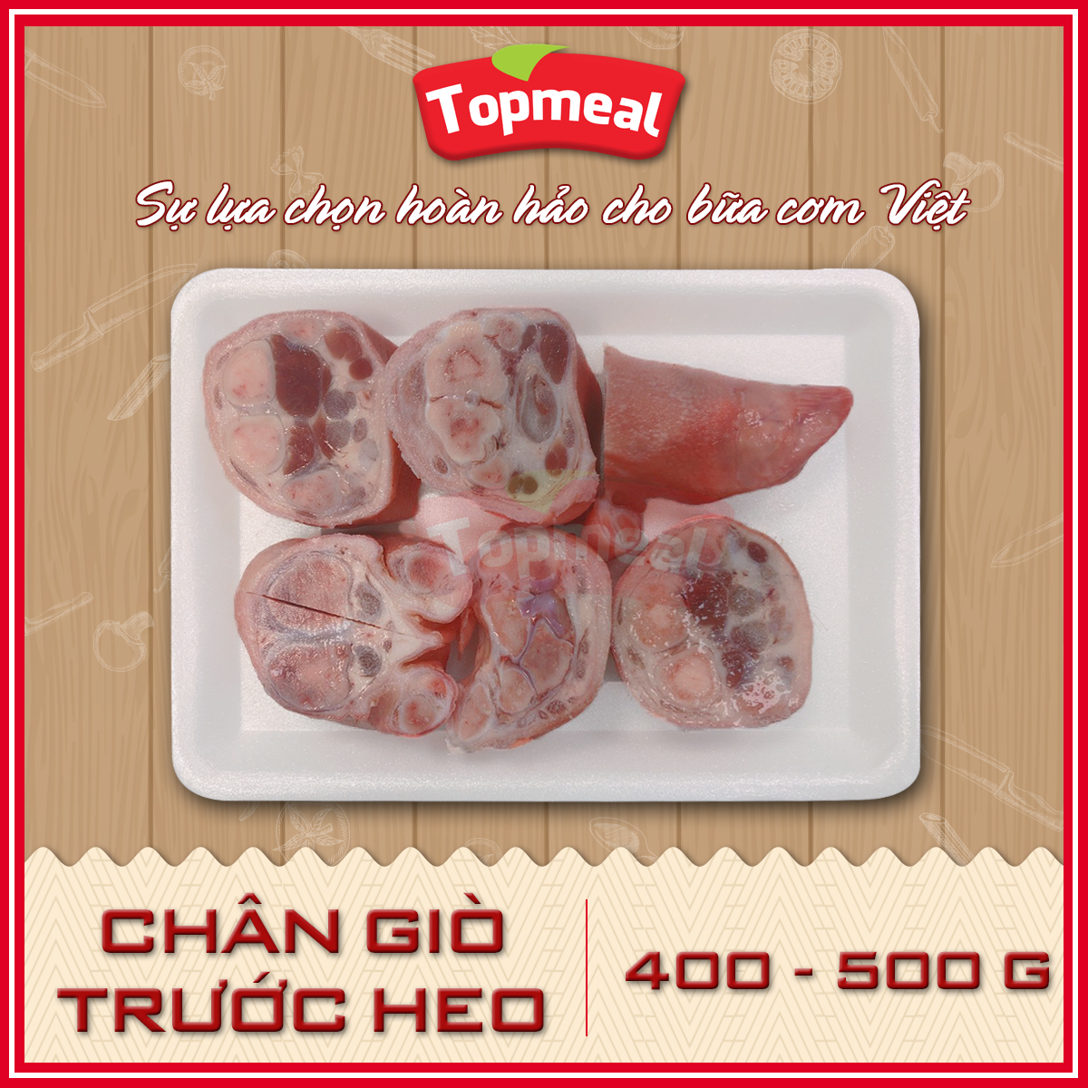 Giao nhanh HCM - [Giảm 50k phí Ship cho đơn 300k + Voucher 20k] - Chân giò trước heo (400-500g) - Thích hợp với các món hầm/ nấu cháo