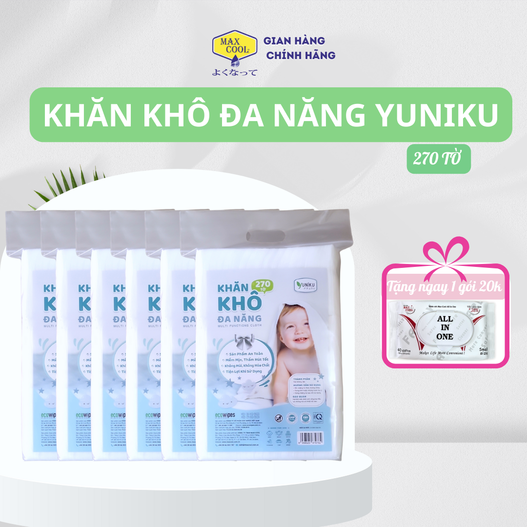 Combo 5 gói khăn khô đa năng - 270 tờ
