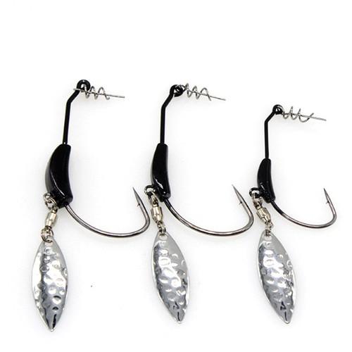 3 Chiếc Lưỡi câu lure Cá Chuối, Cá Lóc - gắn thìa Spoon Siêu Nhậy