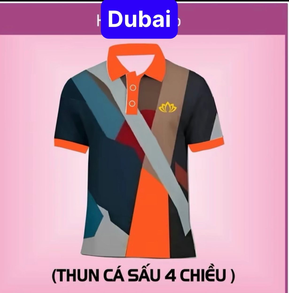 ÁO THUN THẦY THÍCH MINH TUỆ CỔ CAM HOA SEN , ÁO THUN CỔ TRÒN VÀ POLO IN 3D CAO CẤP - DUBAI FASHION