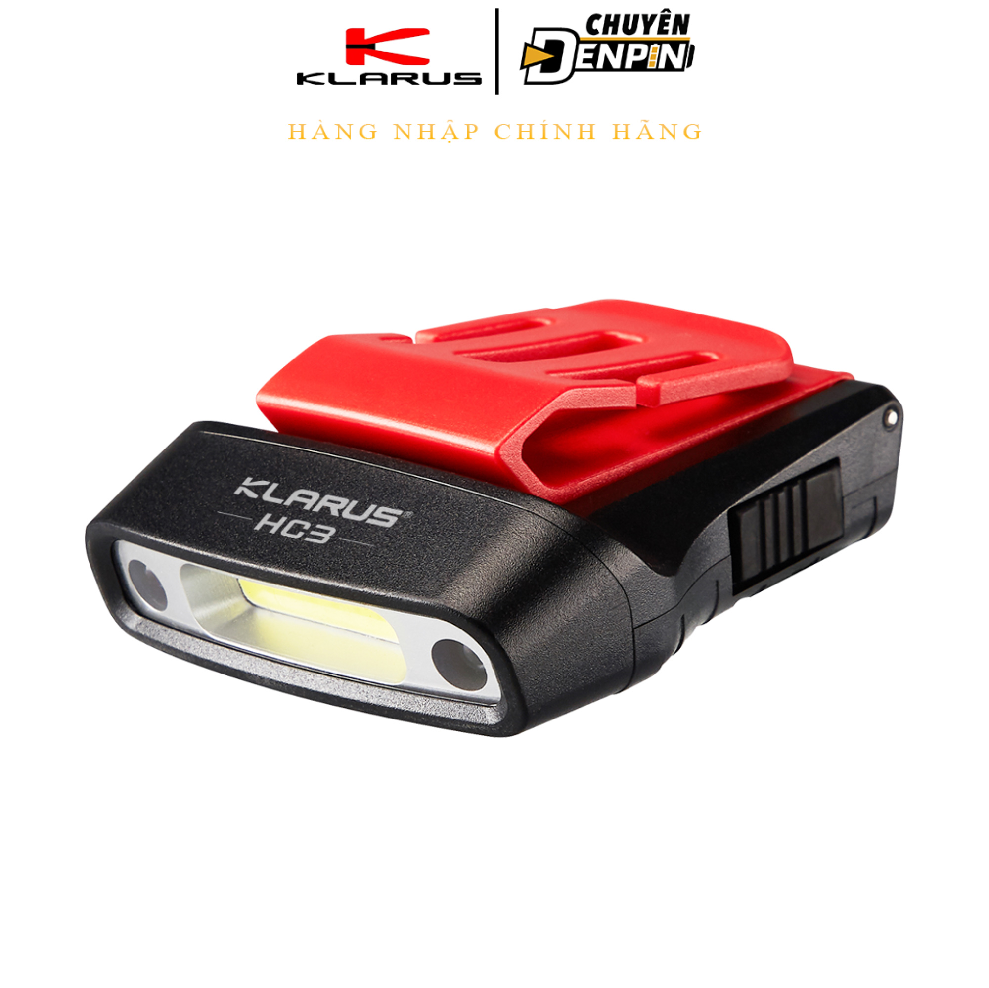 Đèn pin đội đầu, cài nón Klarus HC3