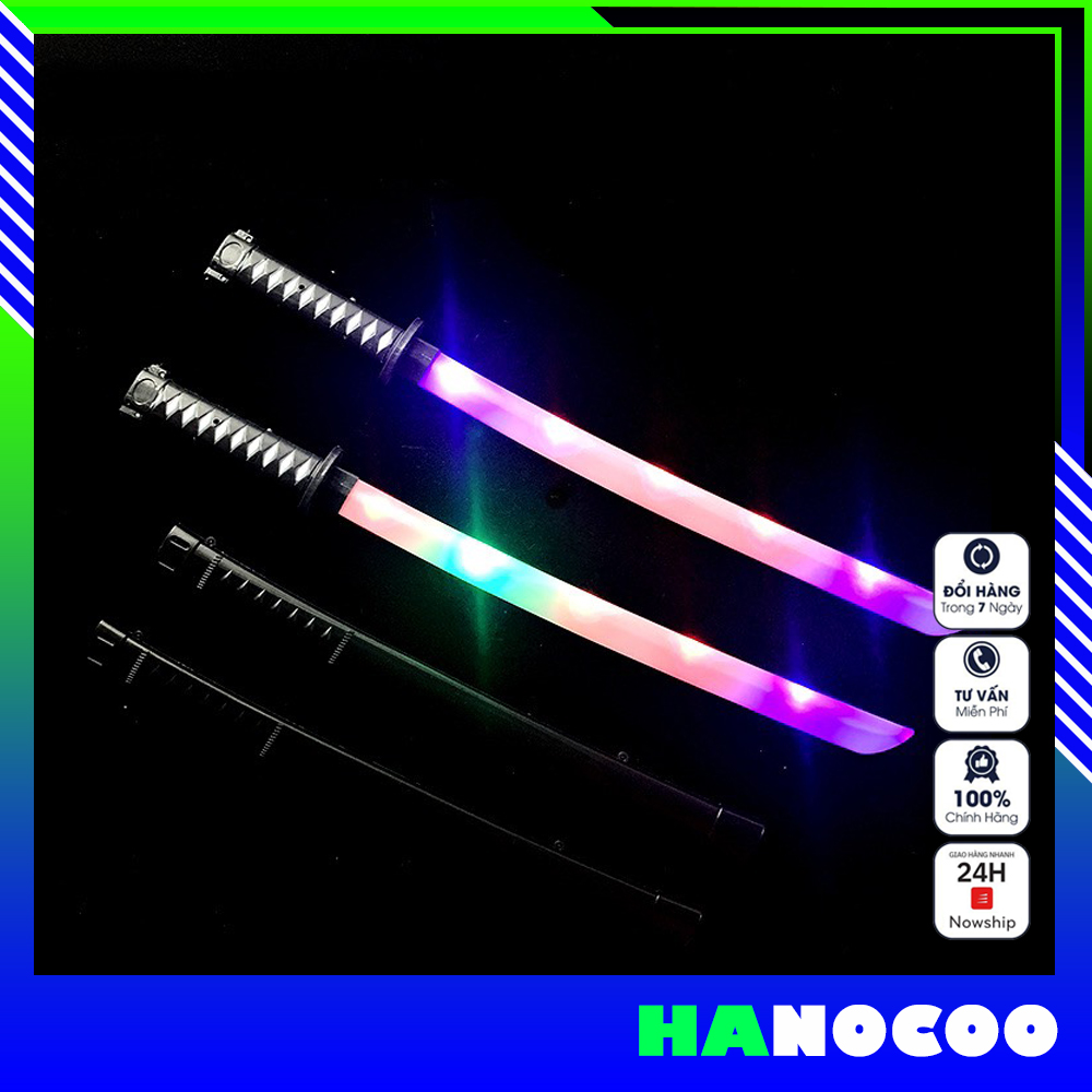 Kiếm nhựa đồ chơi cho bé katana phát sáng có nhạc