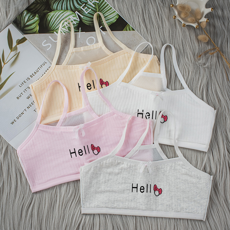 Áo lá cho bé gái cotton áo lót học sinh 2 lớp từ 30-45kg