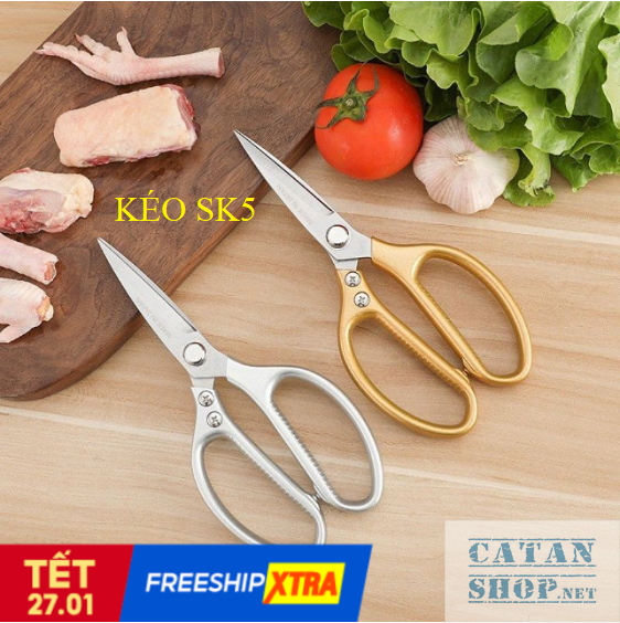 Kéo cắt gà sk5 kéo làm bếp đa năng nội địa nhật siêu sắc cắt gà cắt vịt và thịt các loại GD424-KeoSK5