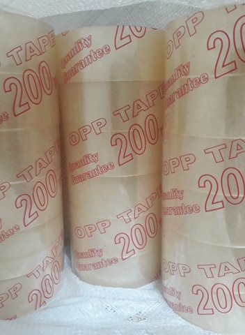 Băng keo trong 200 yard cây 6 cuộn 2kg lỗi 5mm