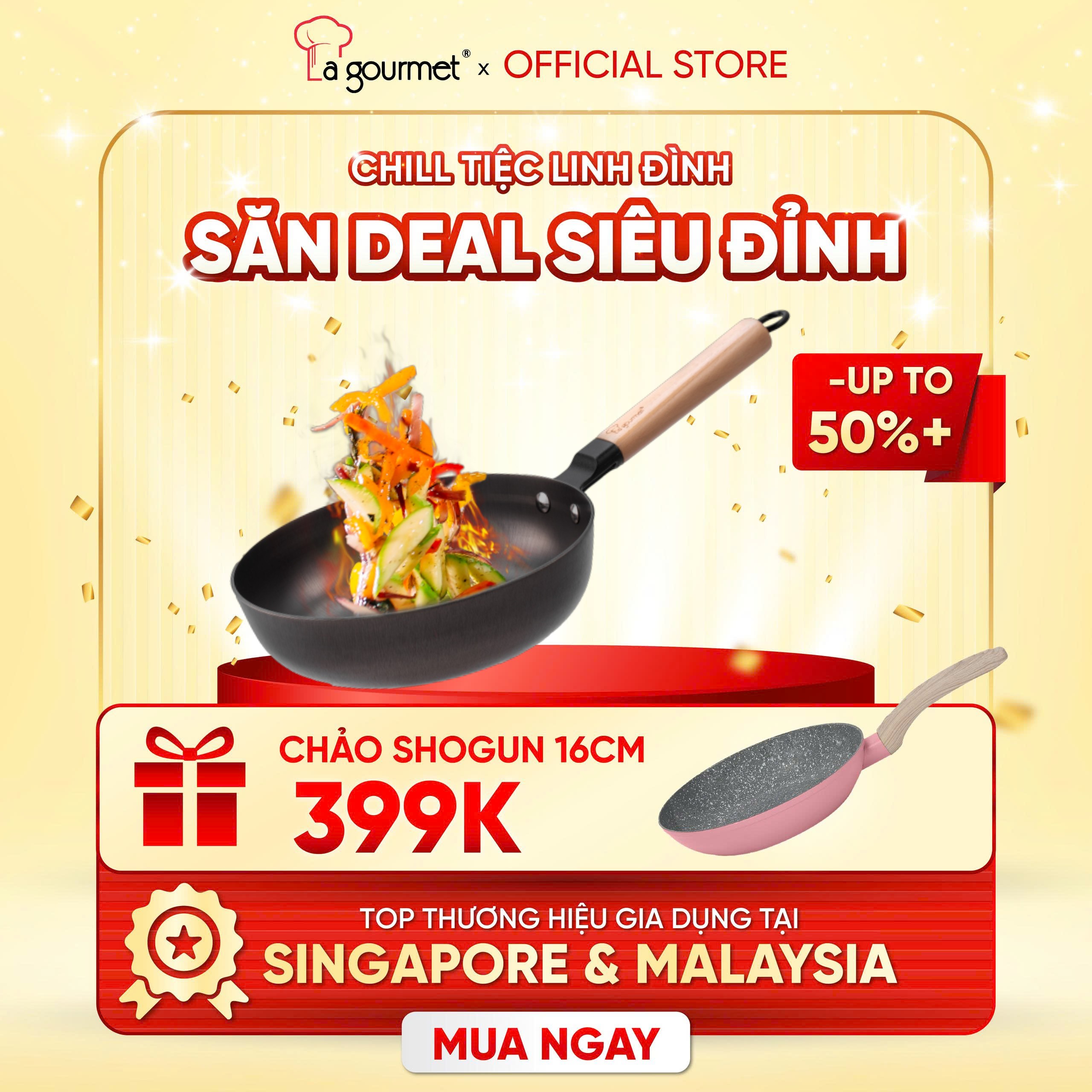 Chảo gang đúc nguyên khối 28cm chống dính tự nhiên chiên giòn thức ăn sử dụng bếp từ an toàn sức khỏe siêu bền không phủ lớp chống dính chứng nhận an toàn thực phẩm FDA chính hãng THƯƠNG HIỆU MỸ và SINGAPORE đoạt giải thưởng người tiêu dùng 347701