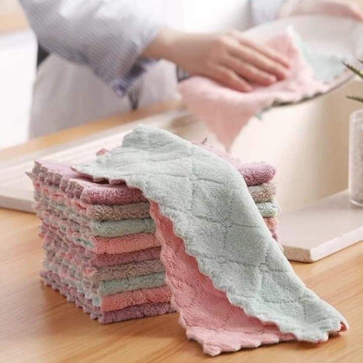 Set 10 khăn lau nhà bếp đa năng - khăn lau nhà bếp
