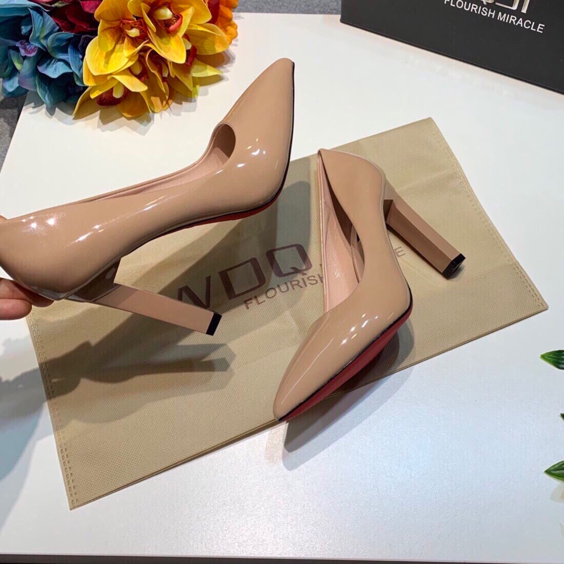 [HCM]Giày Cao Gót Vuông 10P - VNXK Cao cấp - Full Size 34-40