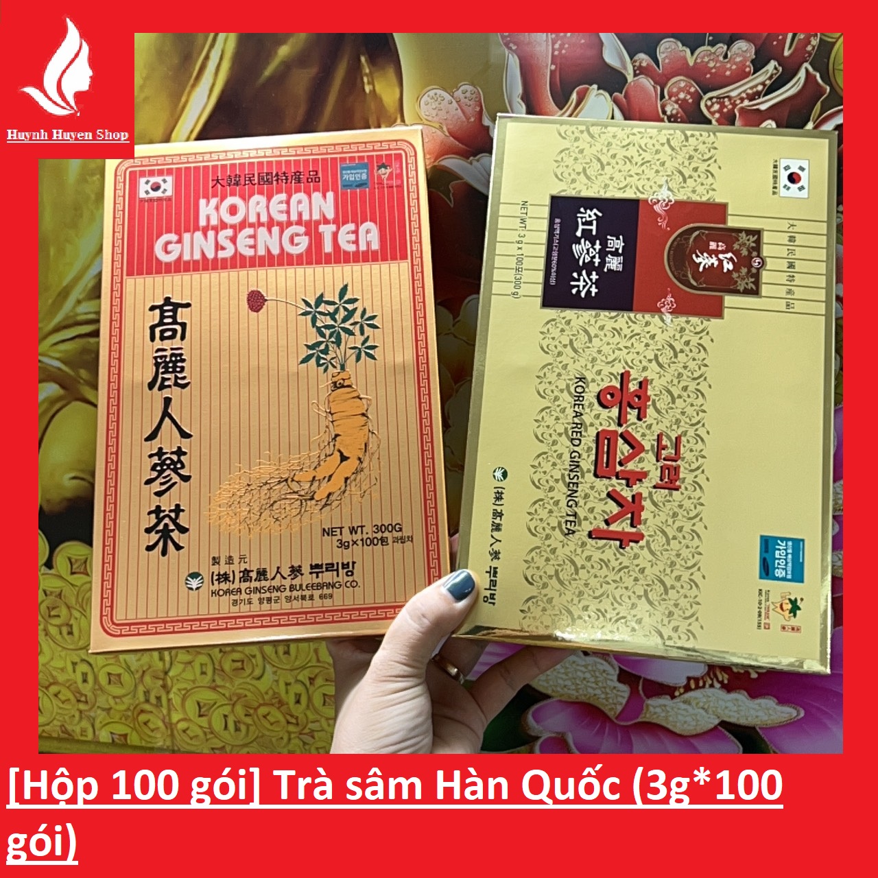 [Auth-Giá Sỉ] Trà sâm Hàn Quốc Korean Ginseng Tea Hàn Quốc hộp (100 gói*3g)