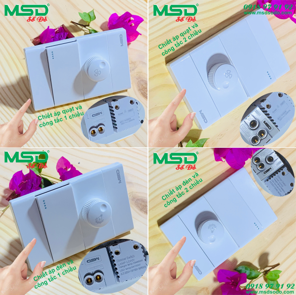 [HCM]CHIẾT ÁP QUẠT - CHIẾT ÁP ĐÈN - CÔNG TẮC 1 CHIỀU 2 CHIỀU - DÒNG 118G1 TRẮNG TUYẾT