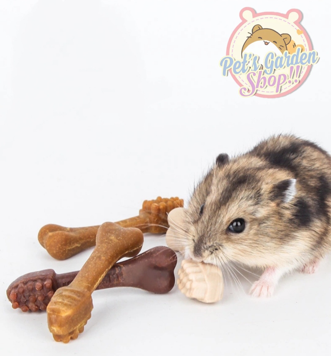 Bàn chải mài răng Jonsanty (2 cái) - Thức ăn cho hamster, sóc, thỏ, bọ ú...