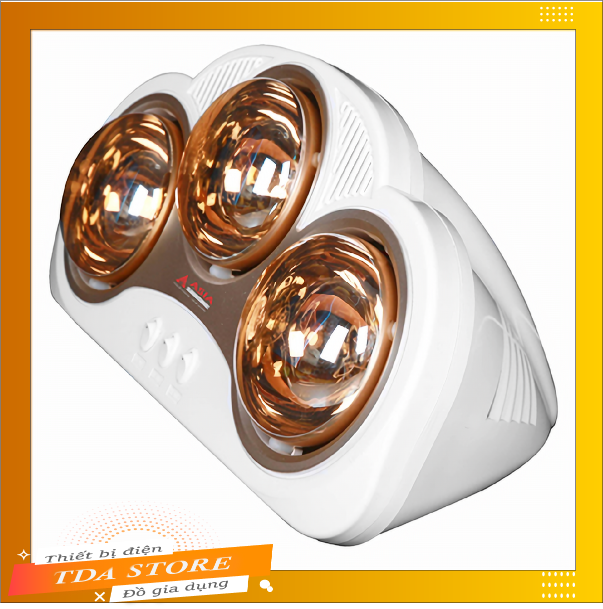 Đèn Sưởi Nhà Tắm 2 Bóng 3 Bóng Treo Tường Lắp Nổi Sưởi Ấm Nhanh, Chống Lóa, Chống Bỏng, Chống Thấm Nước ASIA Công Suất 275W/Bóng