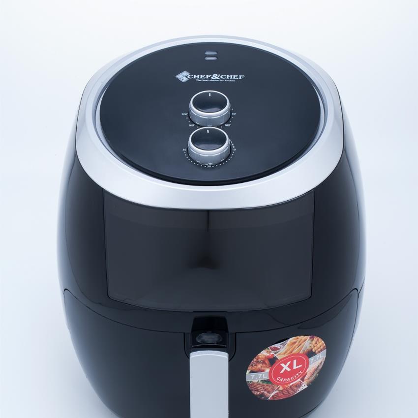 Nồi chiên không dầu Chef & Chef YJ 707 nồi chiên không dầu giúp tiết kiệm năng lượng đến 50% so với nồi thường dung tích 7,7L, nồi chiên, nồi chiên không dầu, nồi chiên Chef Chef, nồi nướng, đồ dùng nhà bếp