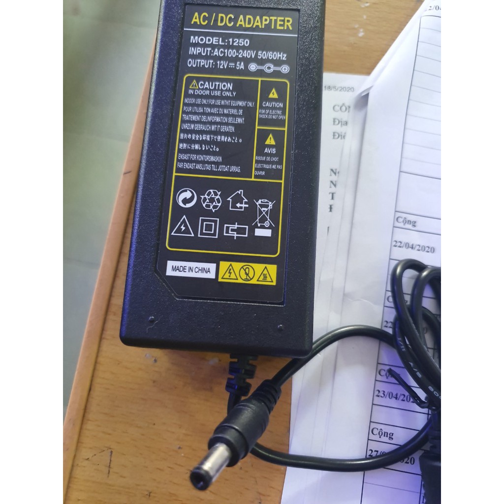 Nguồn adapter 12V-5A loại tốt