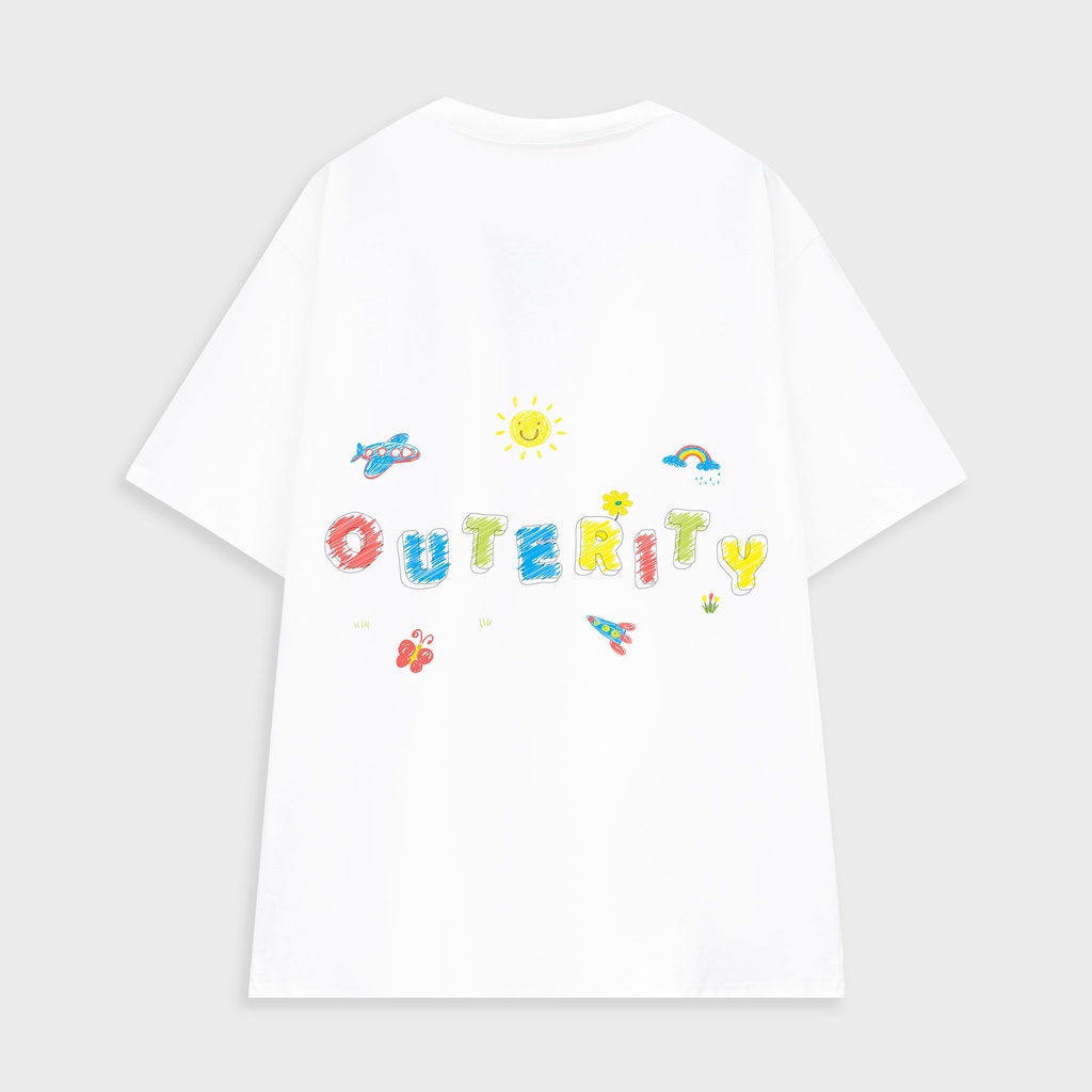 Áo thun Tee Color Outerity , form rộng tay lỡ , Vender