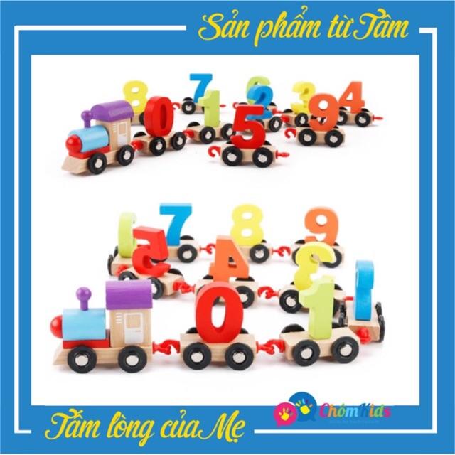Đồ Chơi Gỗ Toán Học Thông Minh - Bộ Đoàn Tàu Số Đếm 11 Toa, Đồ chơi trí tuệ - Chôm kids