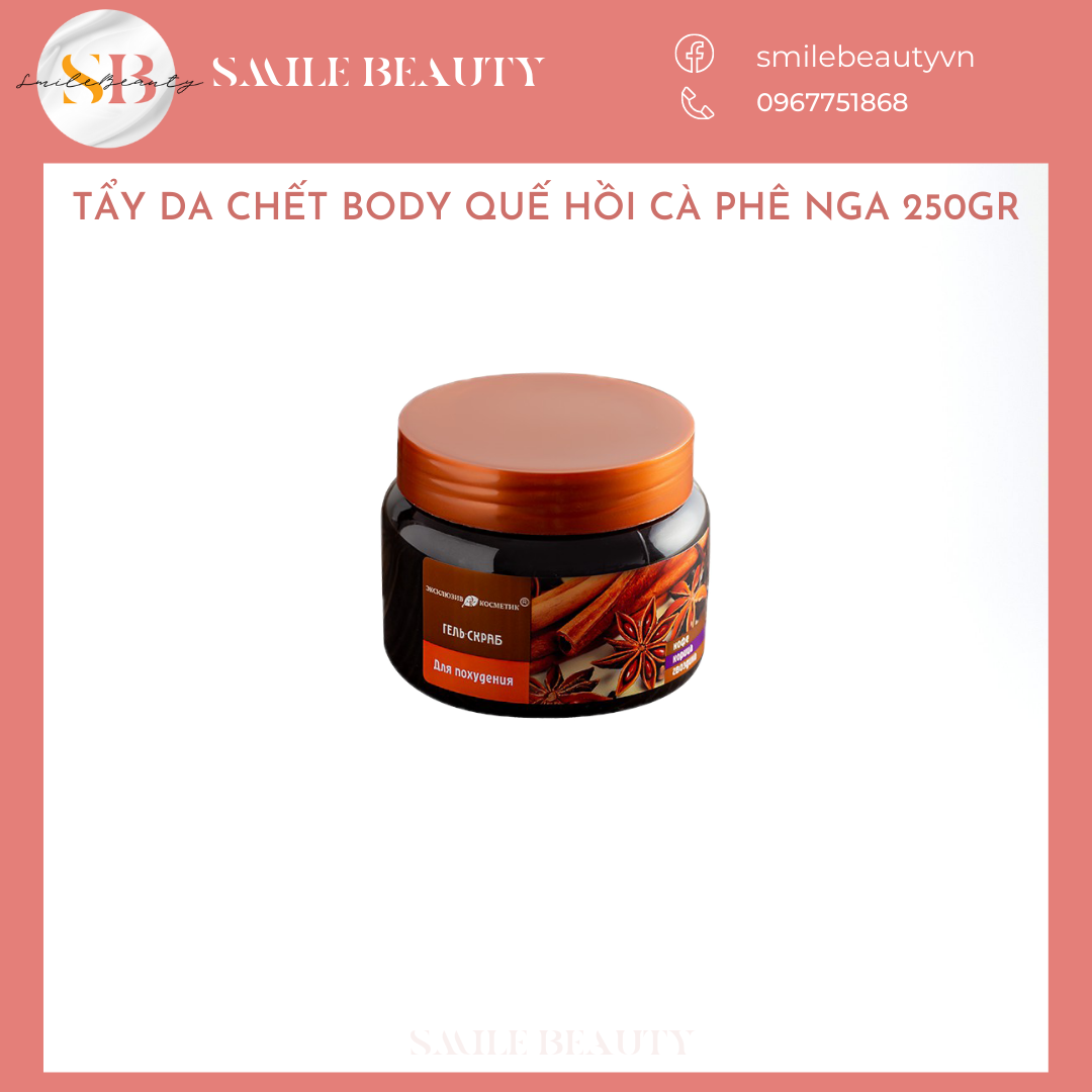 Tẩy Da Chết Quế Hồi Body Krasota Coffee Cinnamon Cloves Hủ 380G