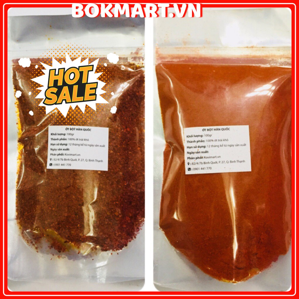 100gr ớt bột nhập khẩu hàn quốc