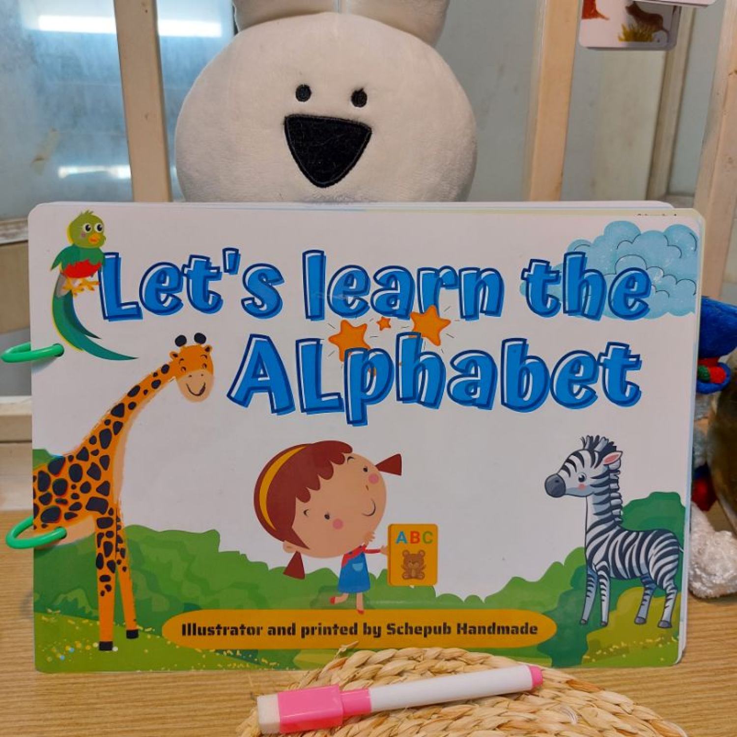 Sách bóc dán busy book bé học 26 chữ cái ABC luyện nghe nói đọc viết