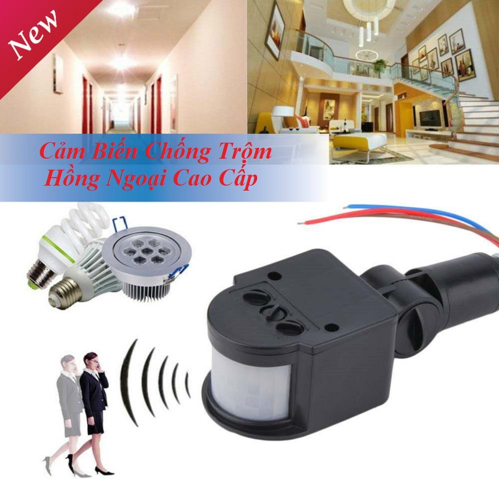 Den Cam Ung Chong Trom, Bộ Chống Trộm Hồng Ngoại, Cảm Biến Hồng Ngoại Ngoài Trời Chống Trộm Đa Năng, Tự Động Tắt Mở Đèn Điện, Cảnh Báo Đèn, Chuông Chống Trộm, Điều Chỉnh Được Độ Trễ Thời Gian, Bảo Hành Toàn Quốc