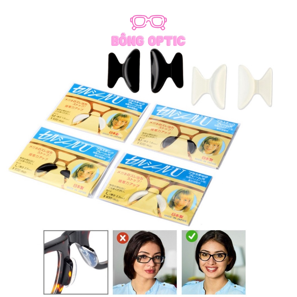 Miếng đệm mũi Nhật Bản mắt kính bằng Silicon chống trơn trượt MADE IN JAPAN