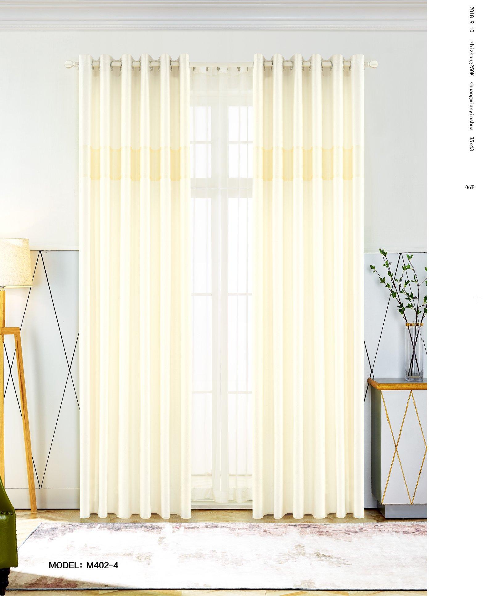 [HCM]Rèm Màn Cửa Chống Nắng - Giảm Nhiệt - Giảm Tiếng Ồn - Ngang 200 cm Cao 270 cm - Vải gấm họa tiết  đẹp và chất liệu cao cấp - Kiểu Khoen Ore Cao Cấp 402 [Có may theo kích thước yêu cầu]