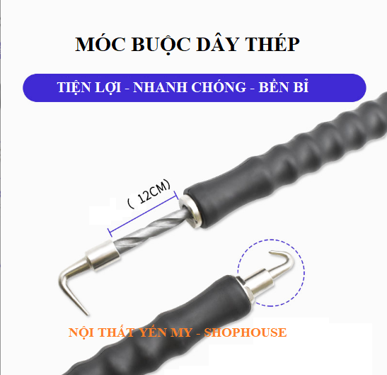 2 Móc buộc dây thép tự xoắn.Loại 1 dài 30cm