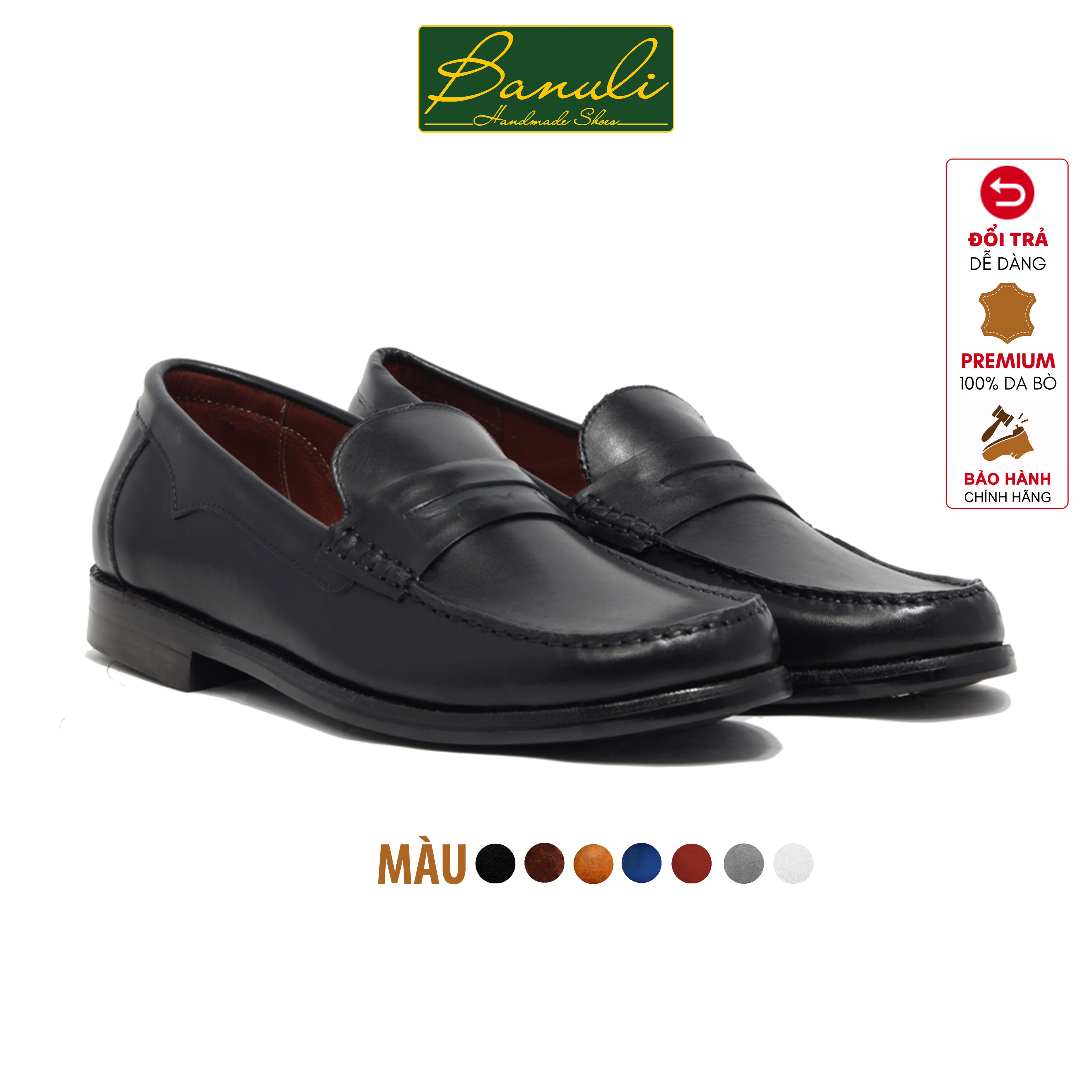 Giày tây nam cao cấp moctoe loafer hdpl1m0