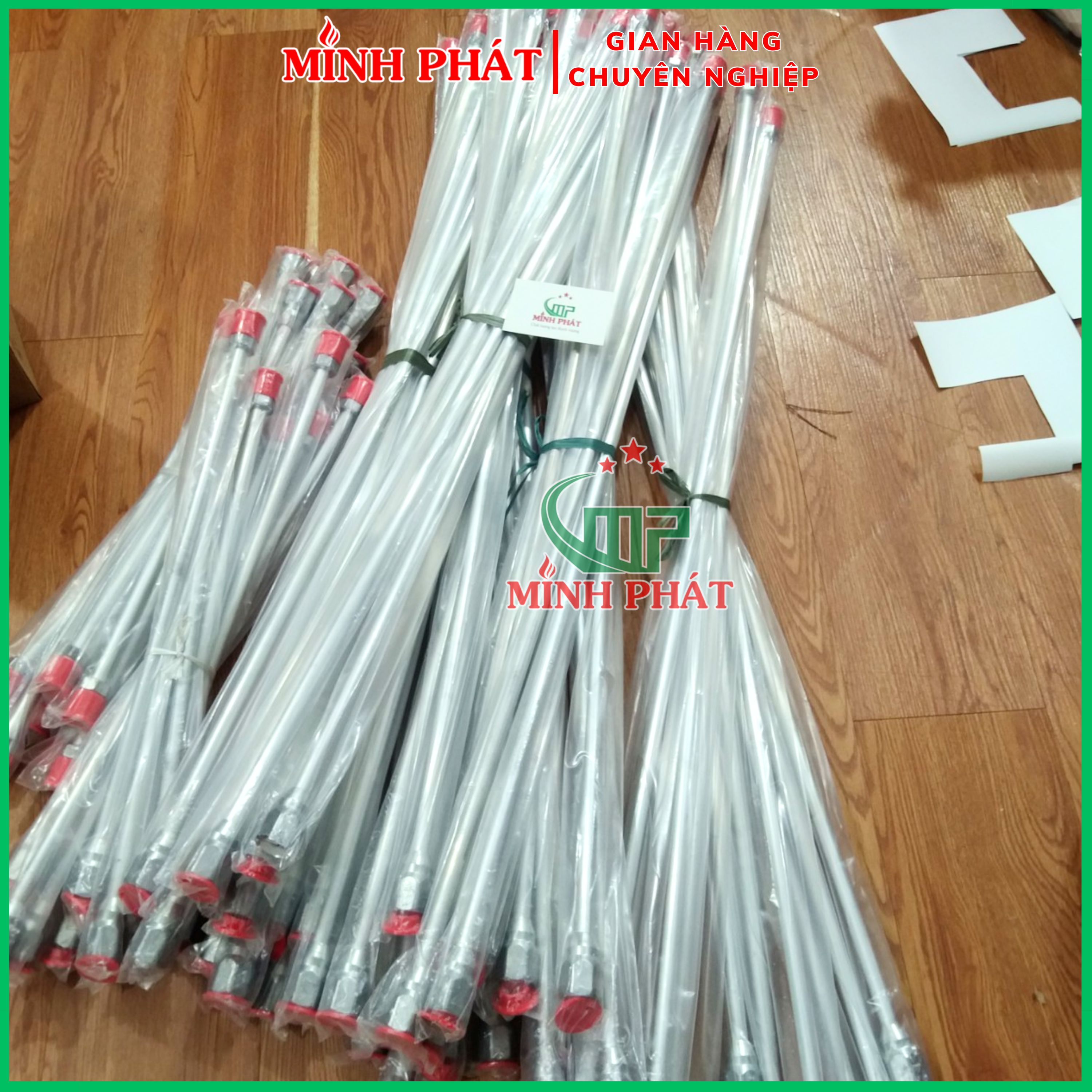 Cần Nối Dài Phun Sơn Công Nghiệp 1 Mét Dày 12mm 16mm Minh Phát, Cần Nối 1m  Đầu Inox Chống Va Đập