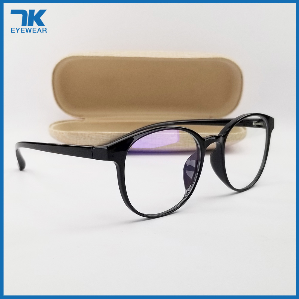 [HCM]Gọng kính cận tròn dẻo nam nữ màu đen xám khói 2031. Tròng kính giả cận 0 độ chống ánh sáng xanh chống tia UV. Eyeglasses frames for men/women. Blue-Light-Blocking-Glasses.