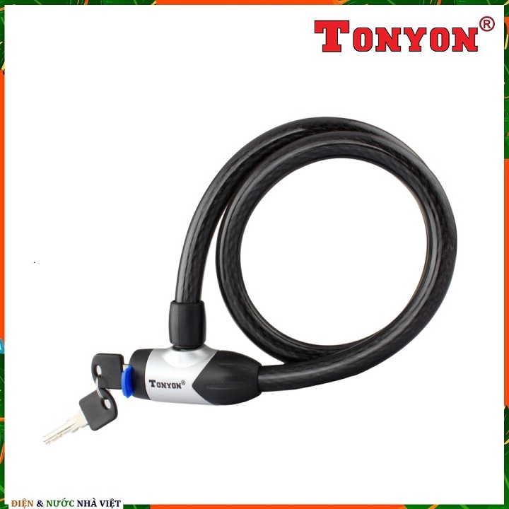 DÂY KHÓA CHÌA ĐIỆN TỬ 15MMx800MM TONYON ( PHÙ HỢP KHÓA XE ĐẠP, XE MÁY….. )