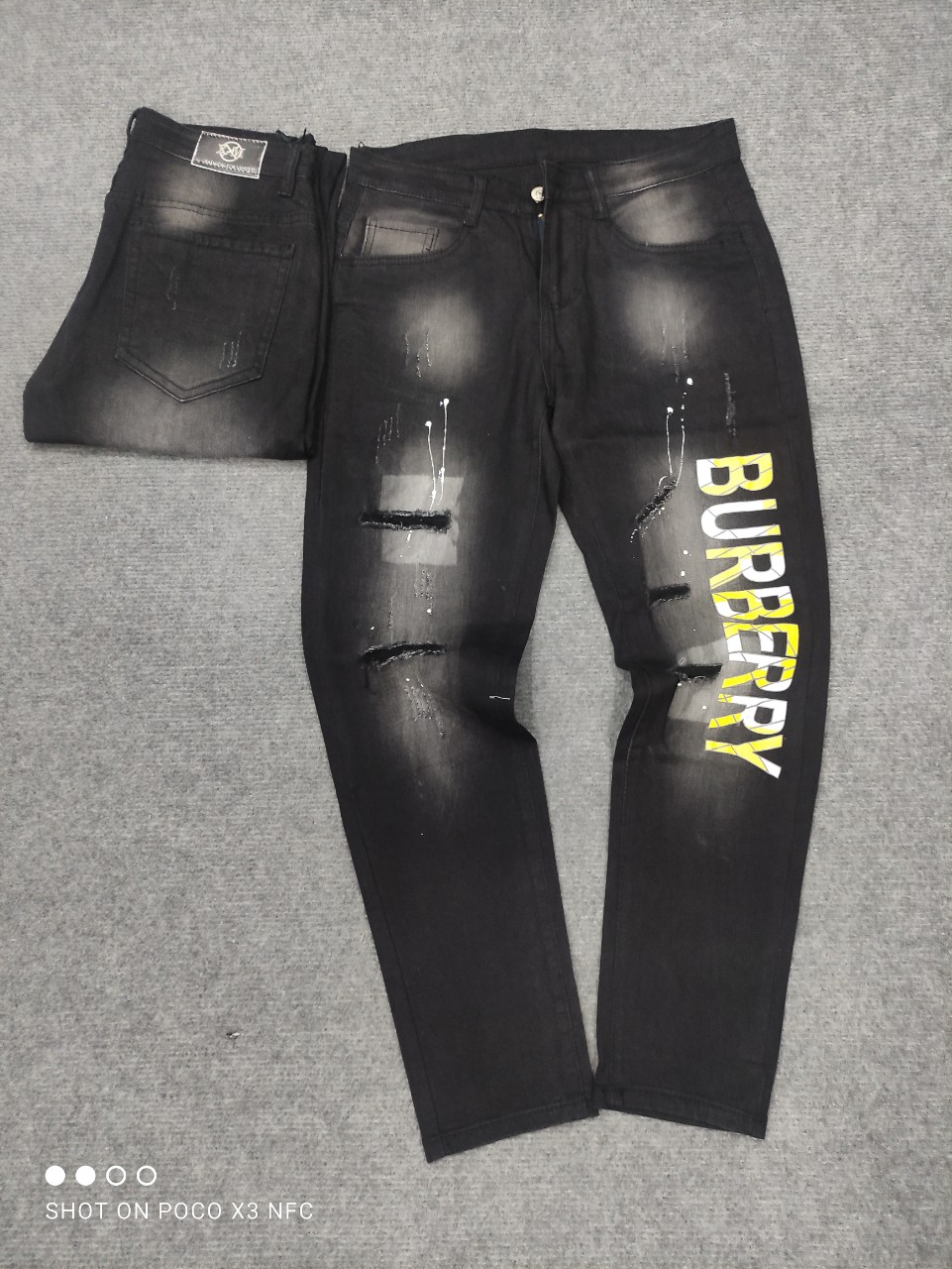 Quần jean nam đen rách kiểu BBR form chuẩn vải dày co giãn mẫu mới nhất cao cấp N77 FASHION