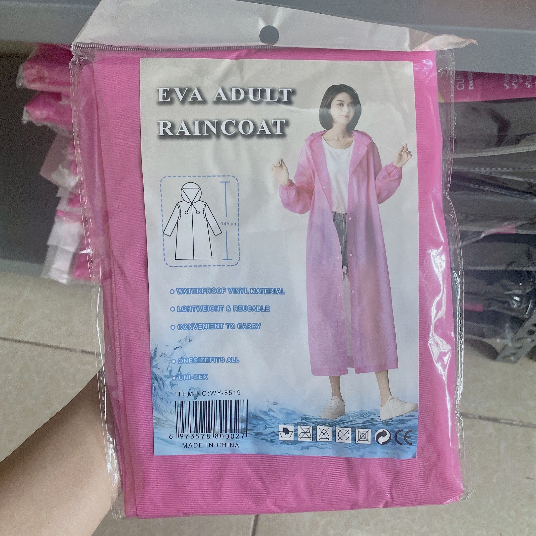 Áo mưa người lớn EcoShop68 áo mưa Măng Tô chống nước chống thấm cao cấp 2022  Chất liệu EVA