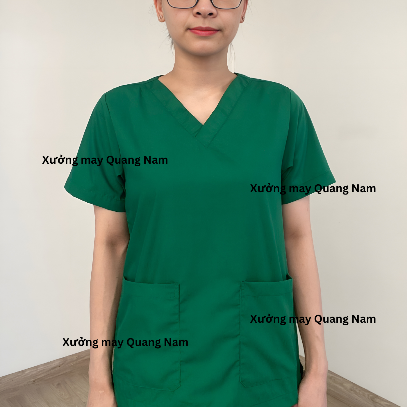 Giá Xưởng - Bộ Scrubs Bác sĩ Vải Lon Co Giãn, Đồng phục Spa, Phòng khám, Blouse Nữ quần áo cổ tim Dược sĩ, Điều dưỡng hàng đẹp