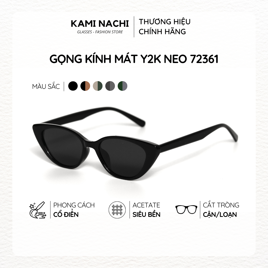Kính mát phong cách Y2K phiên bản Neo chất liệu Acetate mã 72361 KAMI NACHI