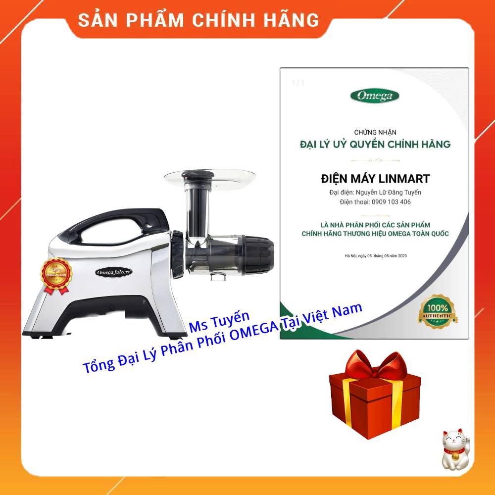Máy ép chậm trục ngang omega nc1002 - ép trái cây hoa quả và rau, siêu kiệt bã, dễ vệ sinh (omega nc-1002, omega nc 1002
