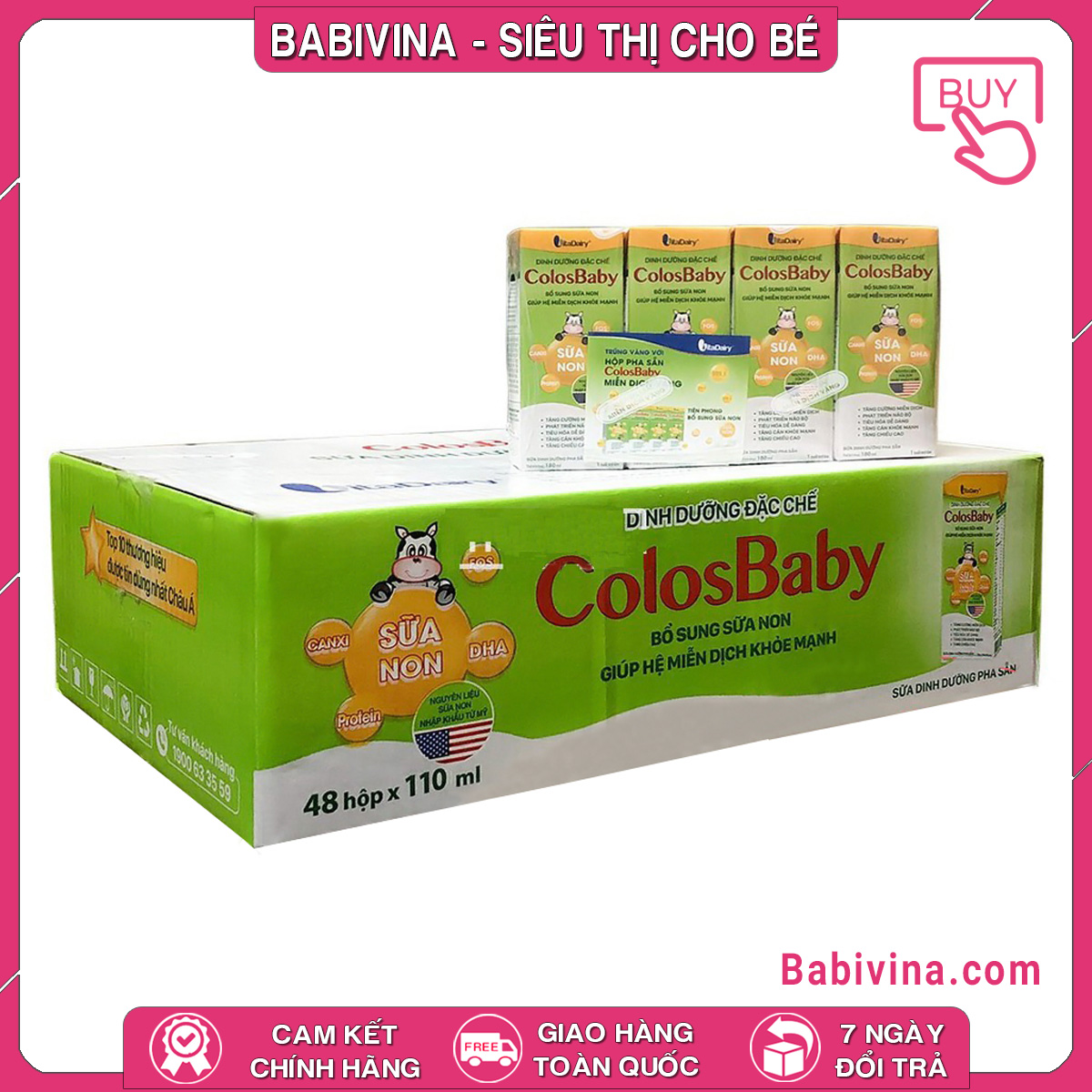 [CHÍNH HÃNG] Sữa Bột Pha Sẵn ColosBaby 110ml, 180ml (Sữa Nước ColosBaby 110ml,180ml - Chính Hãng VitaDairy - Cho Trẻ Từ 1 Tuổi Trở Lên)