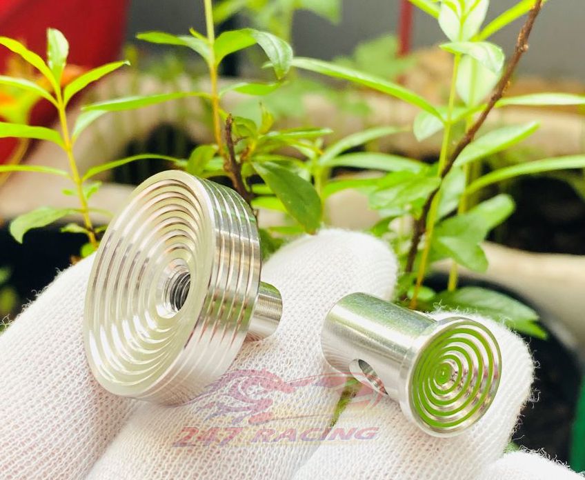 Combo núm vặn và nút xỏ càng đũa thắng mẫu th thái gắn nhiều loại xe máy chất liệu inox 304 cnc
