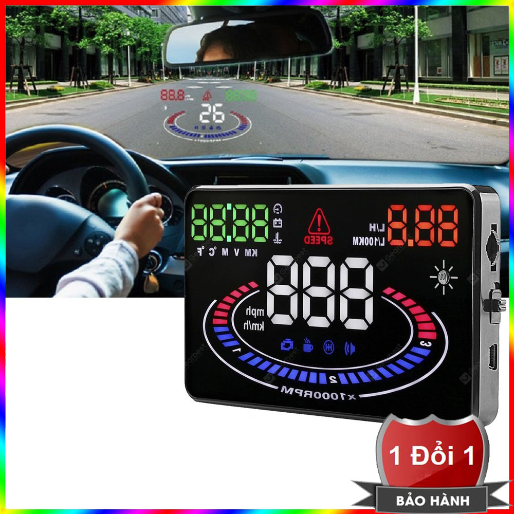 Hiển thị tốc độ trên kính lái HUD E300 - Hiển thị đầy đủ thông số cần thiết của xe