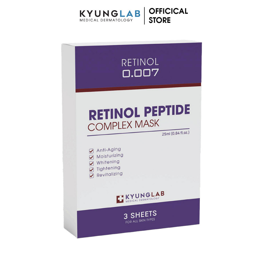 Hộp mặt nạ retinol KyungLab Peptide Complex Mask 3 miếng