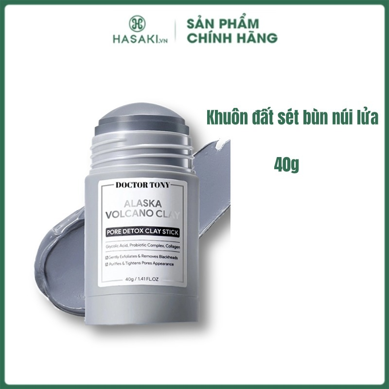 Thanh lăn mặt nạ đất sét tro núi lửa Alaska lột mụn đầu đen làm sạch sâu 40g