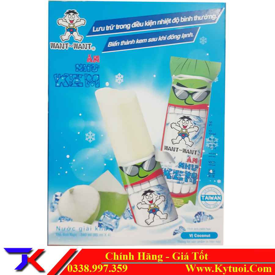 Nước Giải Khát WANT WANT Ăn NHƯ KEM VỊ Coconut