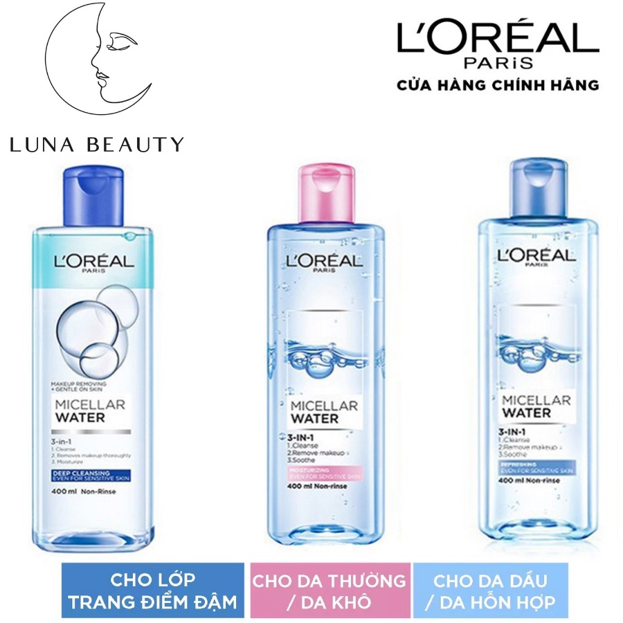 Nước tẩy trang Loreal 400ml