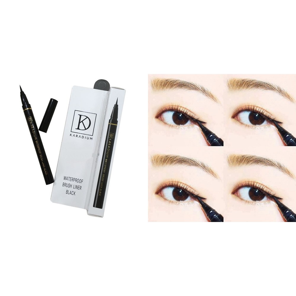Bút dạ kẻ mắt chống thấm nước karadium waterproof eyeliner pen black hàn quốc