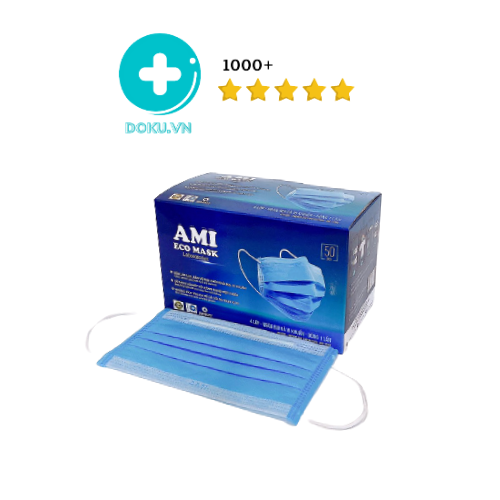 Khẩu trang y tế 4 lớp ami hàng chính hãng hộp 50 cái