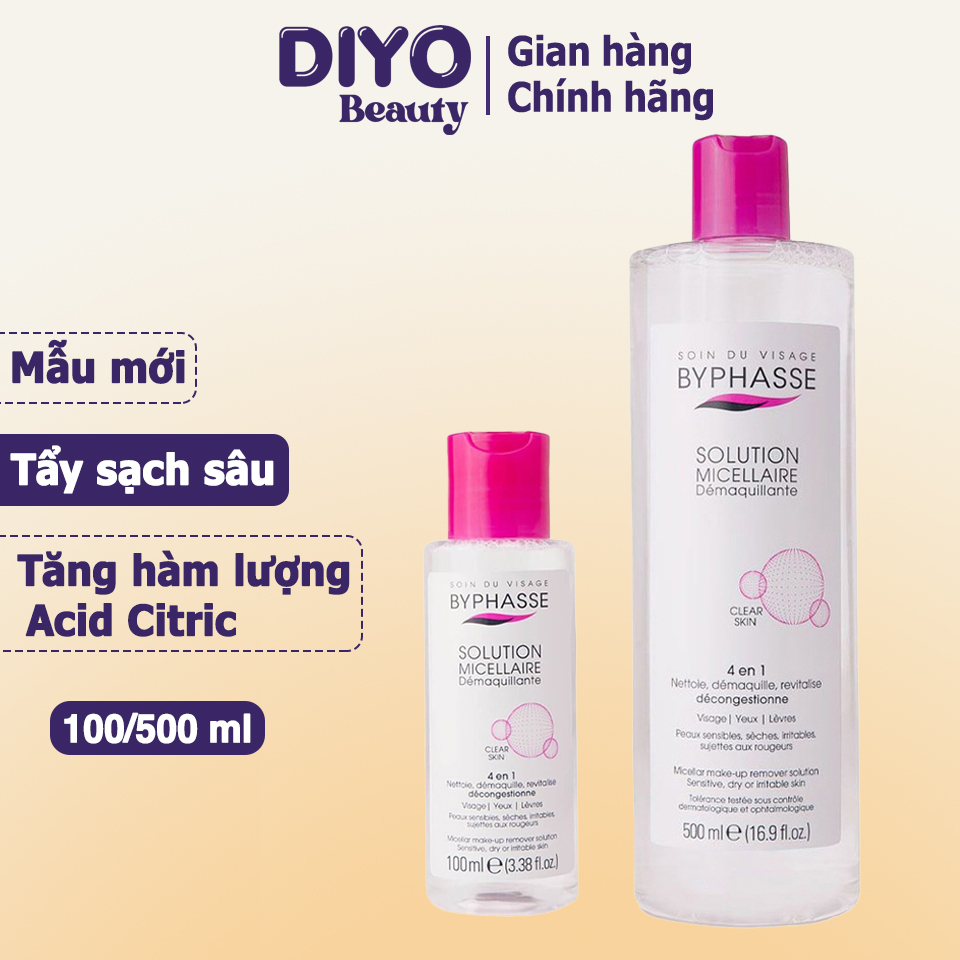 Nước tẩy trang Byphasse Solution Micellaire Face chính hãng Tây Ban Nha 500ml