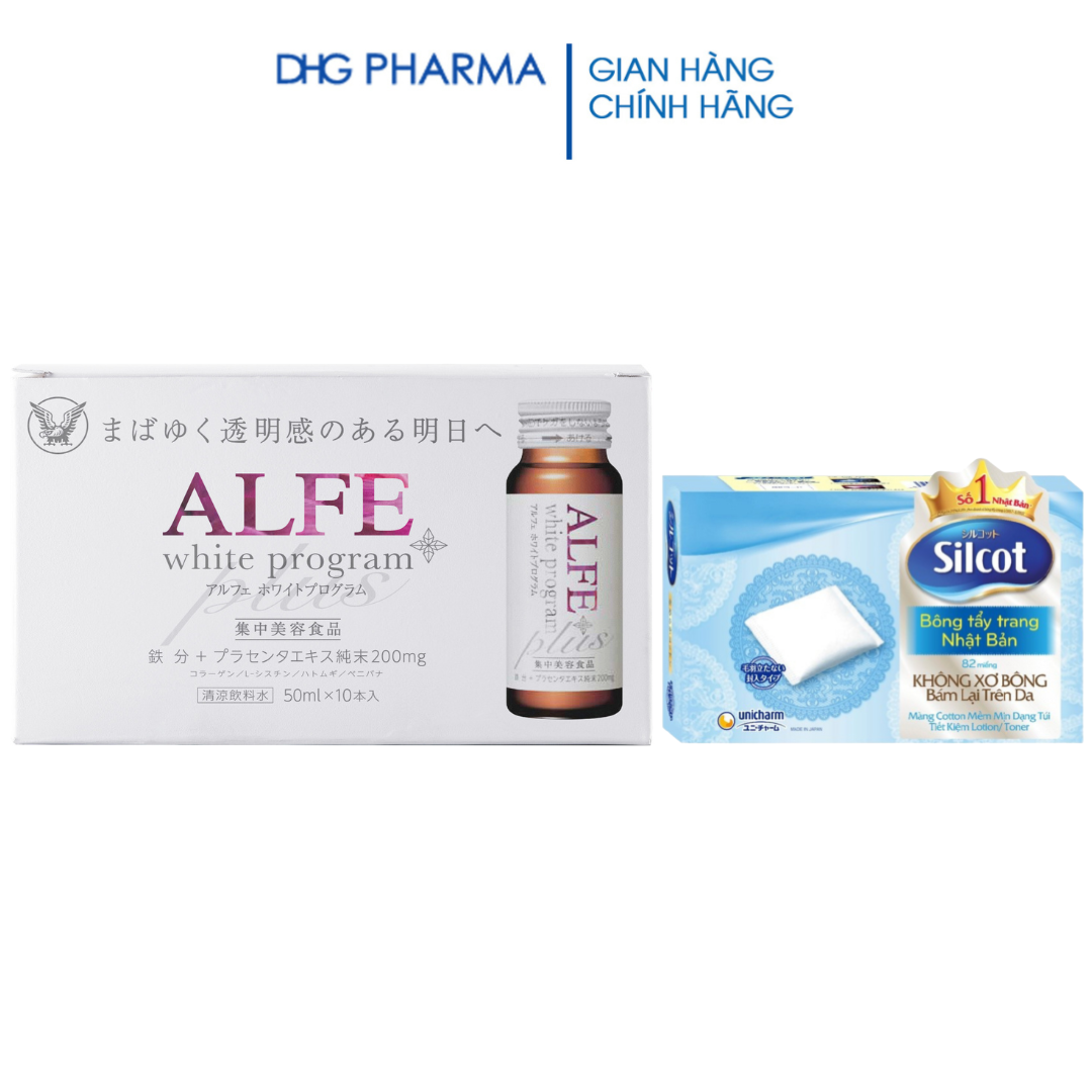 Combo Collagen uống ALFE White Program hỗ trợ giảm nám và sạm da Hộp 10