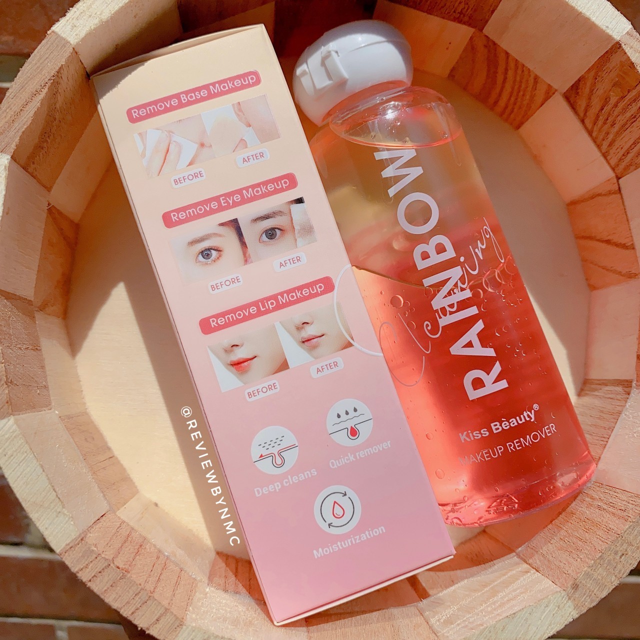 Chai nước tẩy trang kiss beauty rainbow cầu vồng 145ml