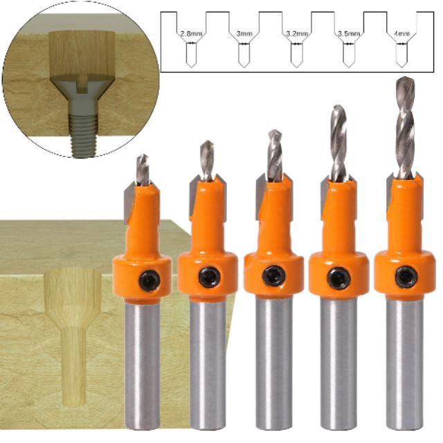 HANG ❤️FREESHIP❤️ Mũi khoan âm vít gỗ cao cấp - Mũi khoan gỗ 2 tầng 3mm đến 8mm
